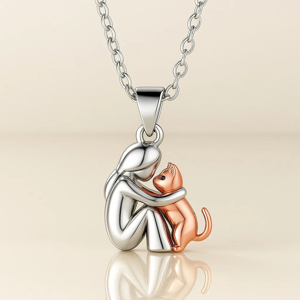 Pendentif Collier Chat Enveloppé