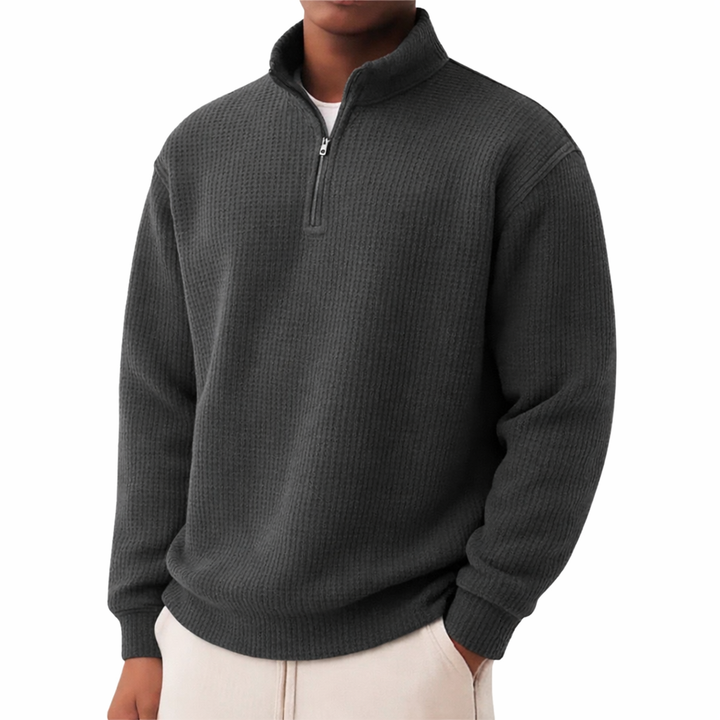 Pull en maille demi-zip