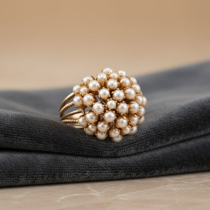 Bague avec Perles Incrustées