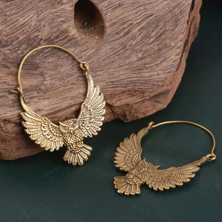 Boucles d'oreilles Vintage Bohémien Hibou