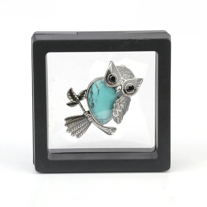 Pendentif en cristal de hibou sage