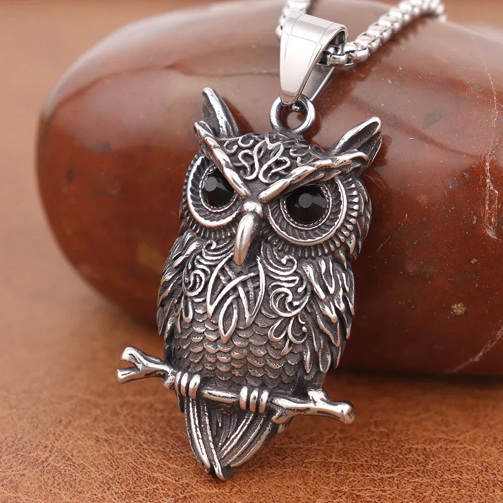 Collier Pendentif Sage Hibou Vintage