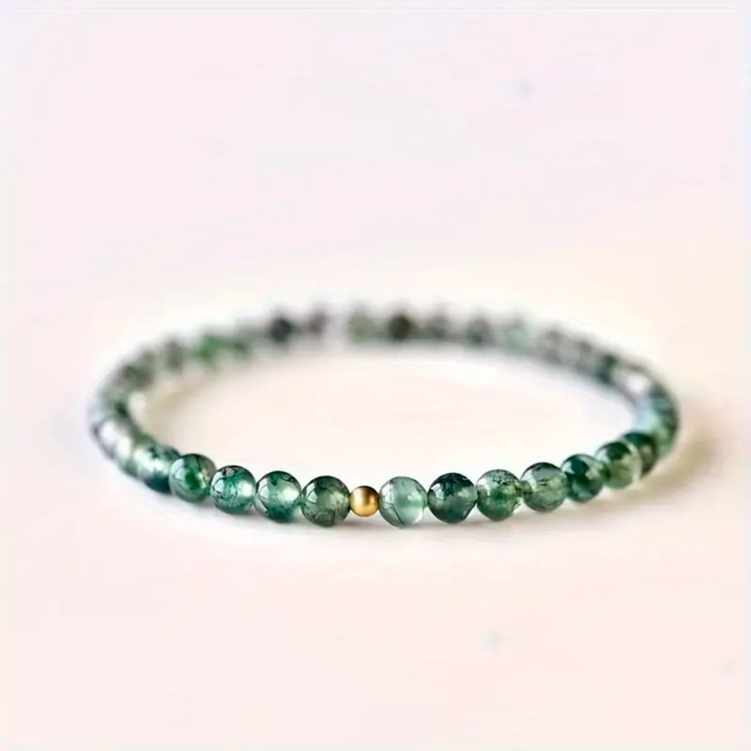 Bracelet en Pierres d'Agate Mousse