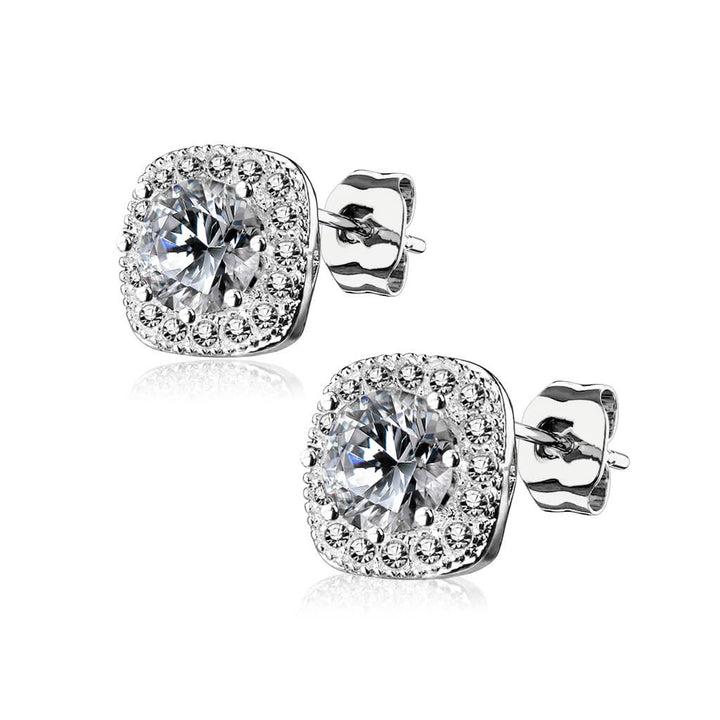 Boucle d'oreille Glennis | Or blanc 18k