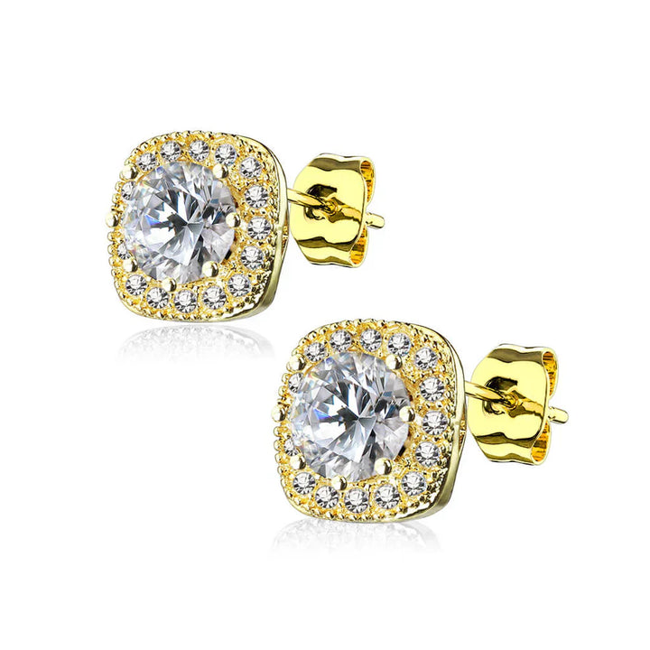 Boucle d'oreille Glennis | Or blanc 18k