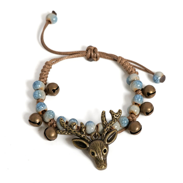 Bracelet charme faon en céramique fait main