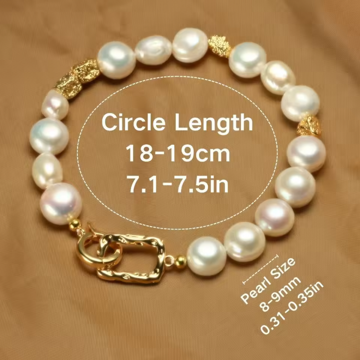Bracelet Élégant en Perles Baroques