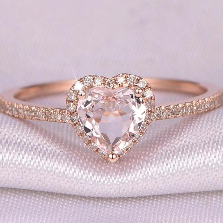 Bague Cœur en Cristal avec Zirconias