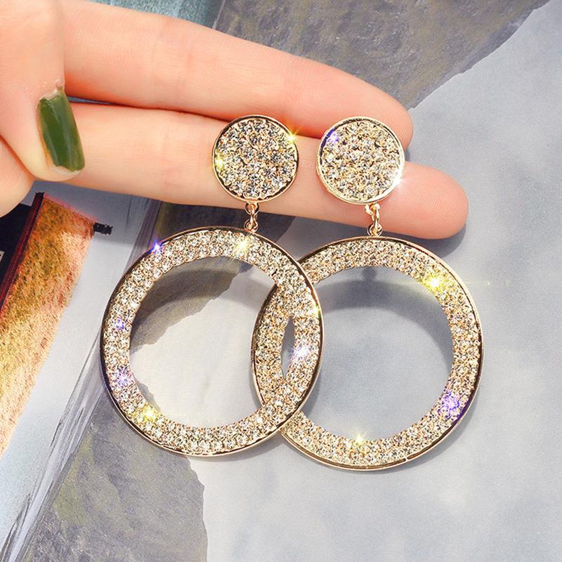 Boucles d'oreilles en zirconium en or et argent