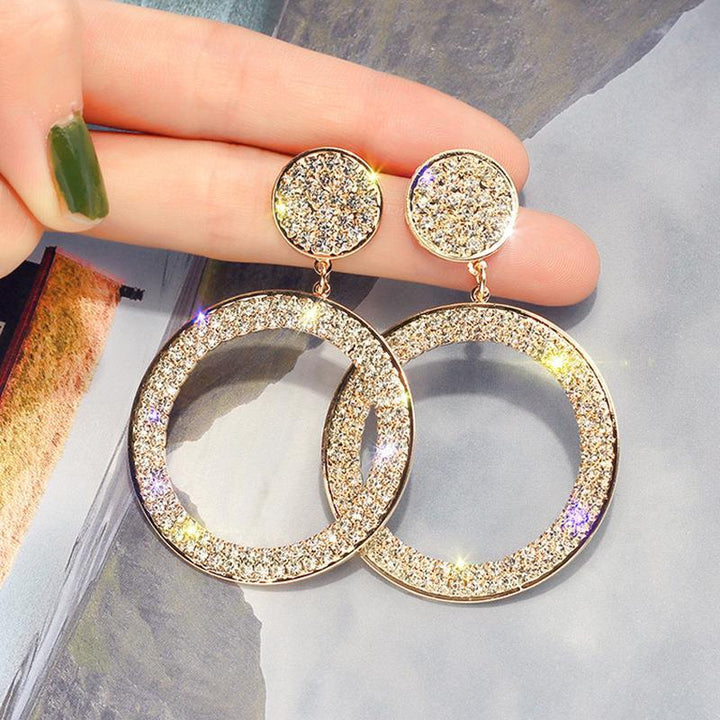 Boucles d'oreilles en zirconium en or et argent
