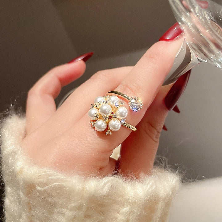 Bague Sucrée Ajustable avec Perles