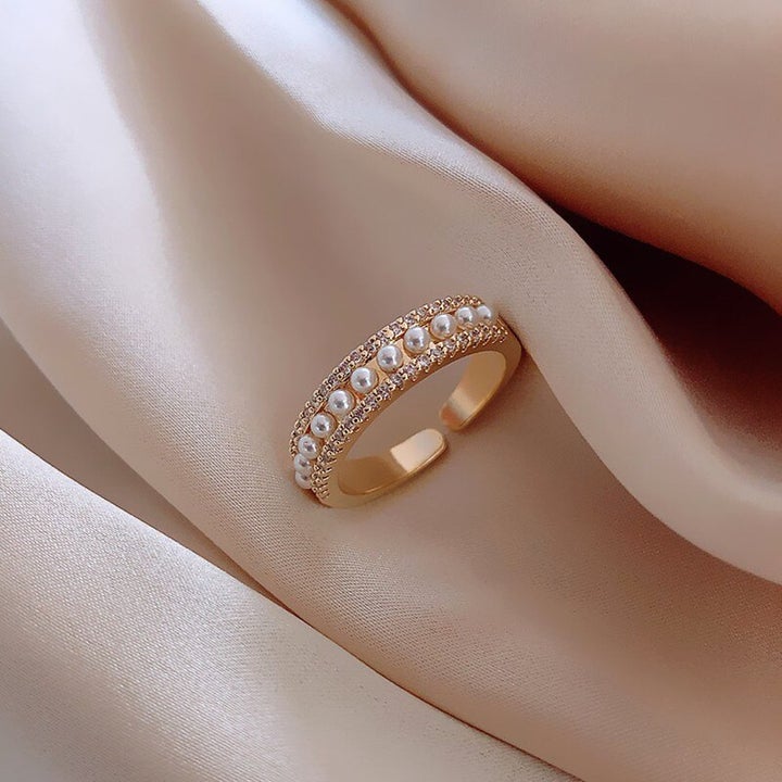 Bague de Luxe en Or et Perles