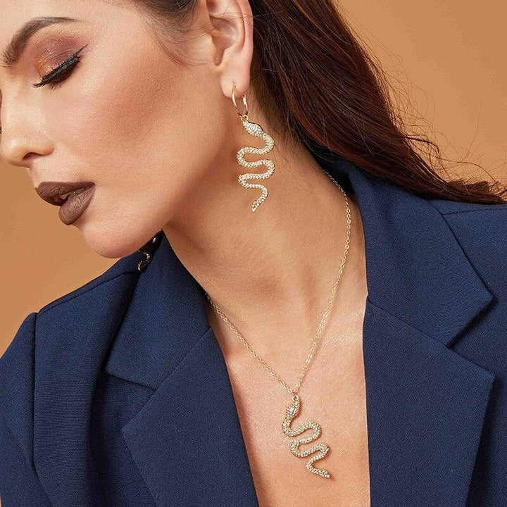 Pendentif Serpent en Or et Diamants Brillants