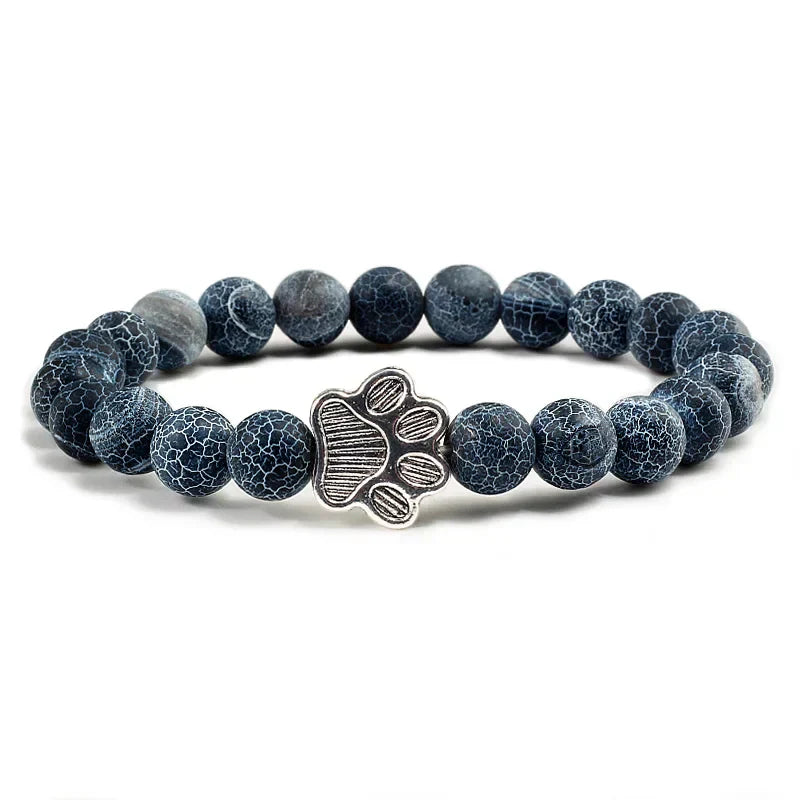 Bracelet Patte Perlé – Design en Pierre Naturelle