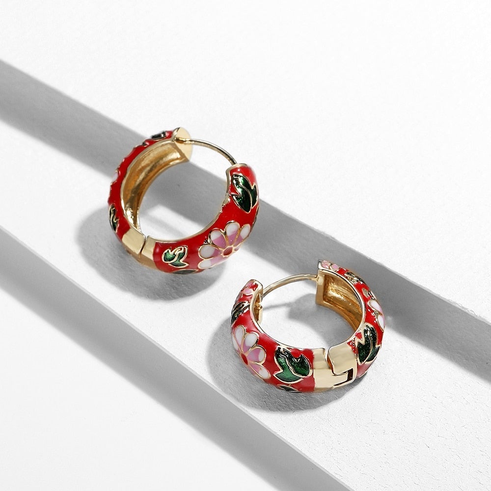 Boucles d'oreilles en fleurs de luxe