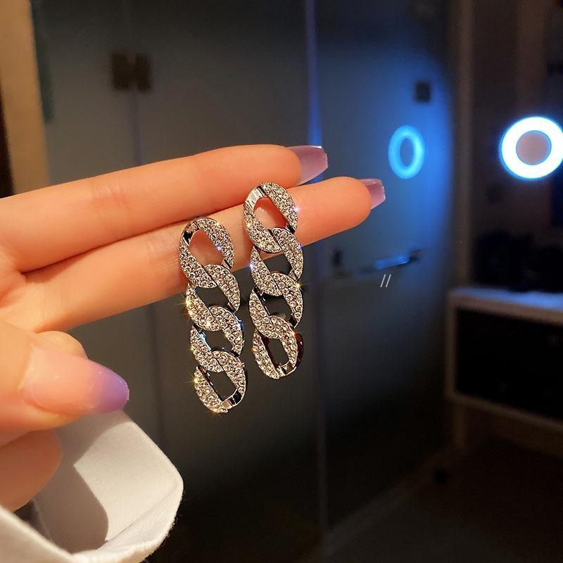 Boucles d'oreilles de luxe en argent et zircon