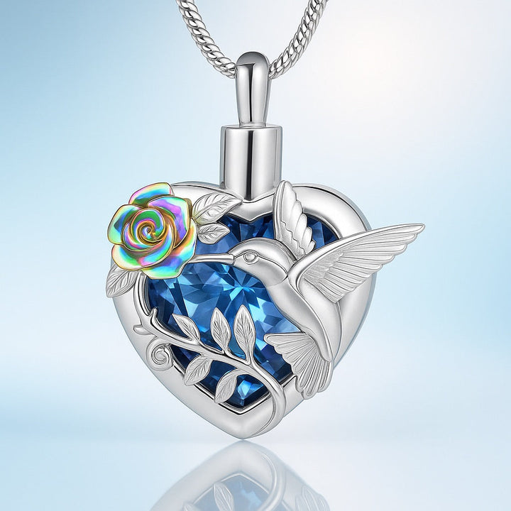 Collier Urne Coeur de Colibri