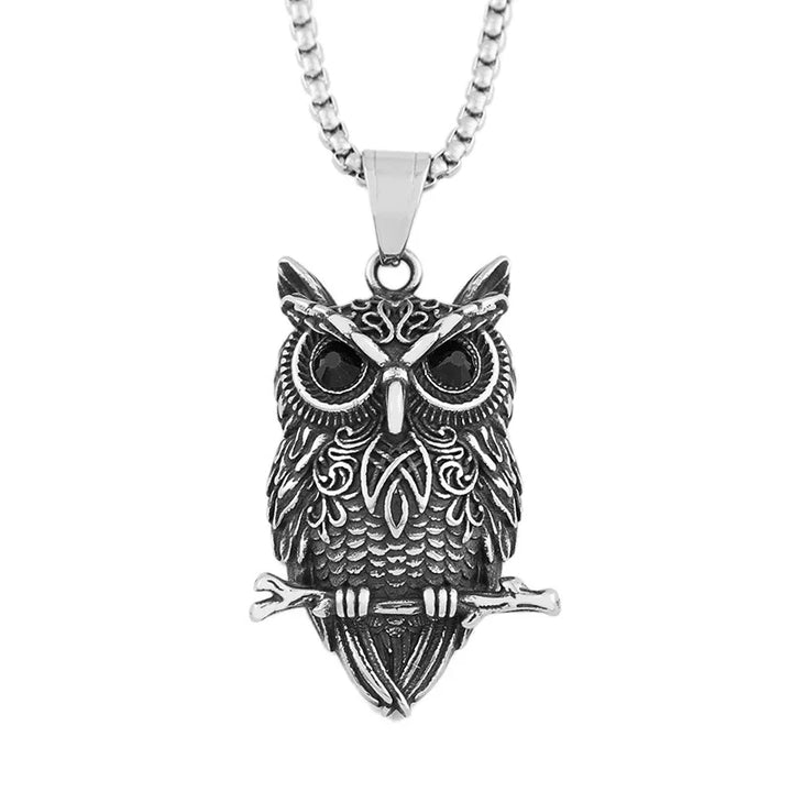 Collier Pendentif Sage Hibou Vintage
