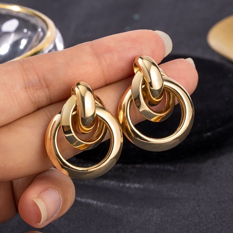 Boucles d'oreilles en or de luxe