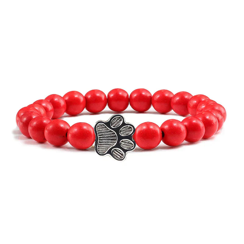 Bracelet Patte Perlé – Design en Pierre Naturelle