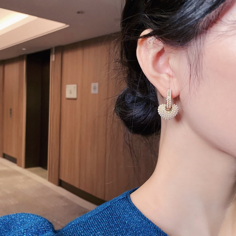 Boucles d'oreilles Perle d'Amour en Or