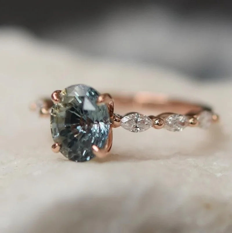 Bague en Saphir Rose Doré Vintage