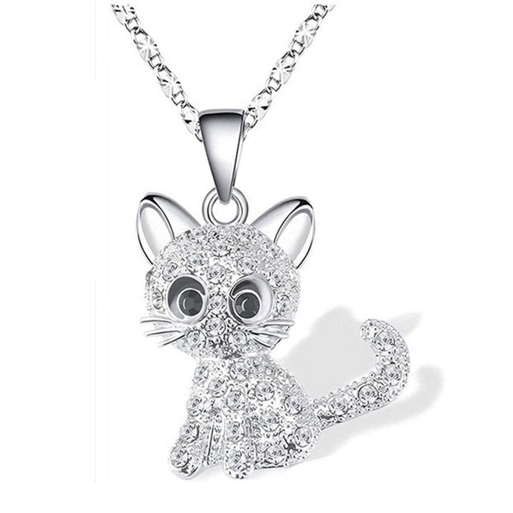 Collier en Zirconia Coloré avec des Chatons Argentés