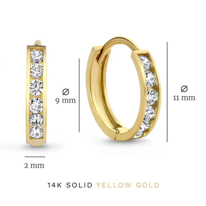 Ensemble de Boucles d'Oreilles en Pierre Dara Brillane | Or