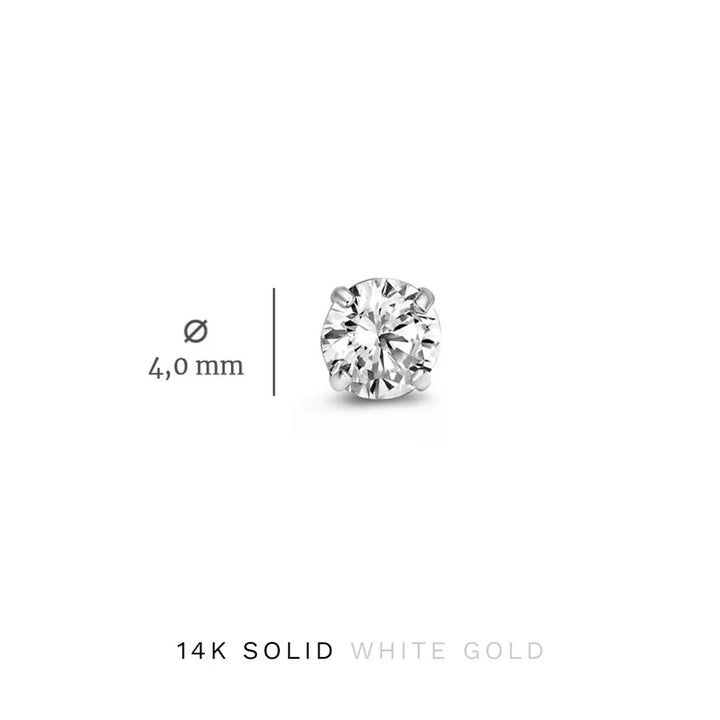 Boucles d'oreilles en pierre Dara Brillane | Or blanc