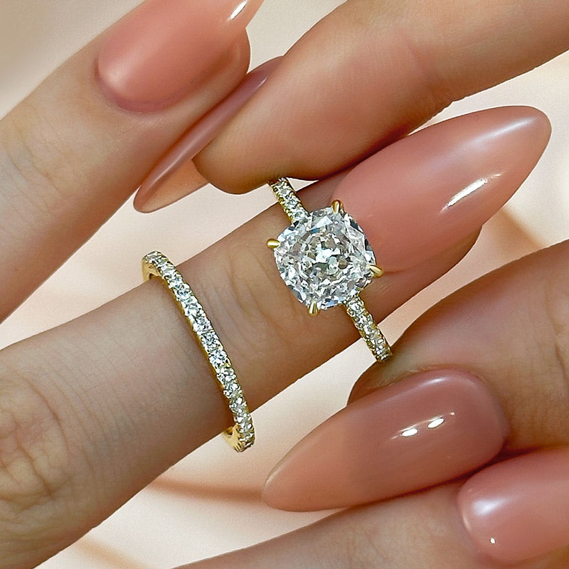 Ensemble de bagues de mariage 2 pièces | Or