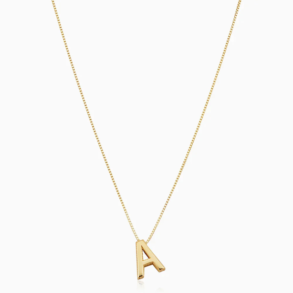 Collier initial lettre d'amour | Or blanc
