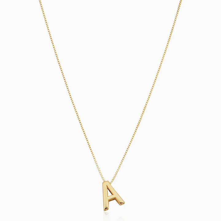 Collier initial lettre d'amour | Or blanc