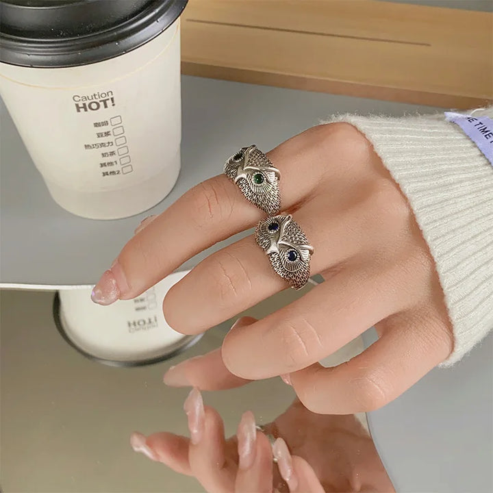Bague en Argent Sterling avec Hibou