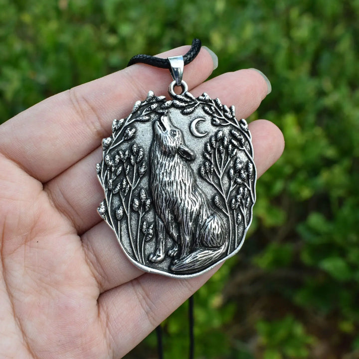 Pendentif Loup de Lune Collier Animal Spirituel