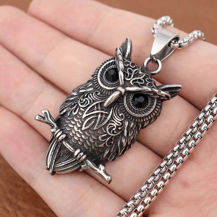 Collier Pendentif Sage Hibou Vintage