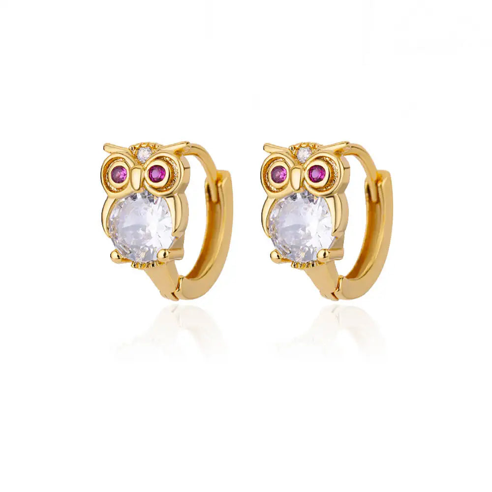 Boucles d'oreilles en forme de cristal d'animal