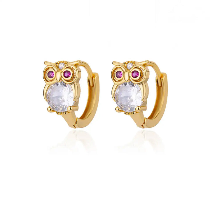 Boucles d'oreilles en forme de cristal d'animal