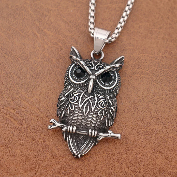 Collier Pendentif Sage Hibou Vintage