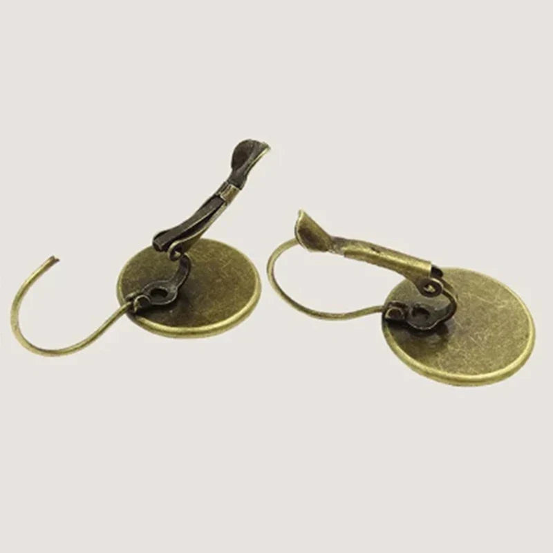 Boucles d'oreilles en verre sous cloche Vintage Blue Magpie