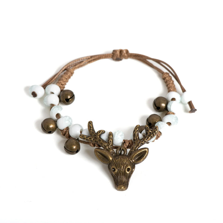 Bracelet en céramique fait main avec charme faon