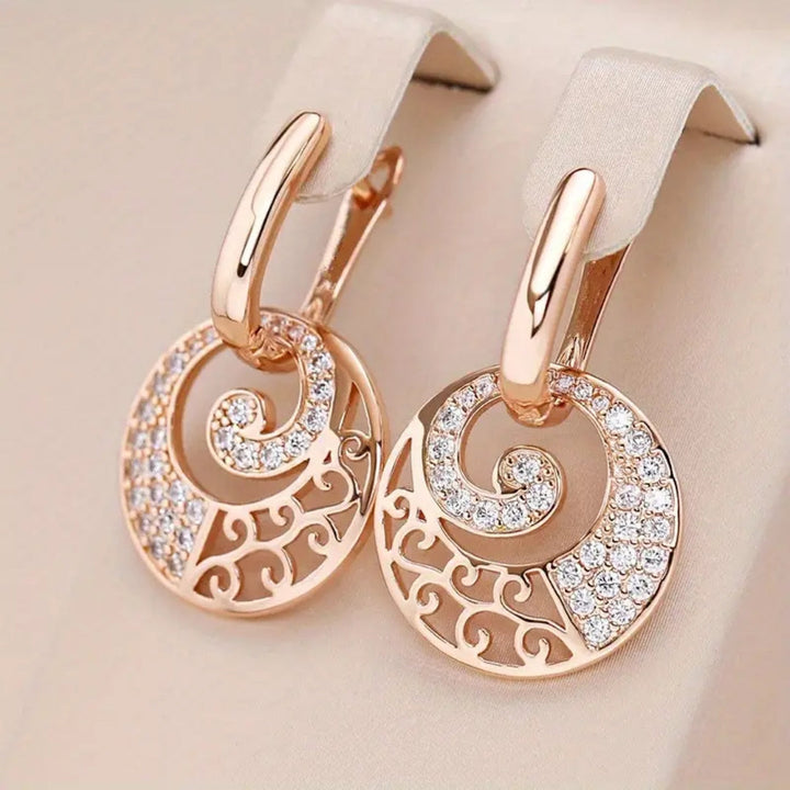 Boucles d'oreilles élégantes en spirale lumineuses