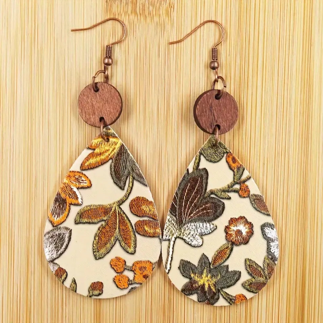 Boucles d'oreilles Nature Florale Suspendues