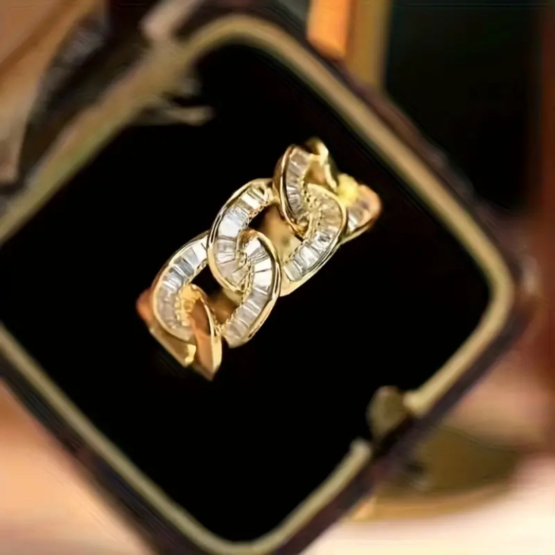 Bague en Cristal Doré