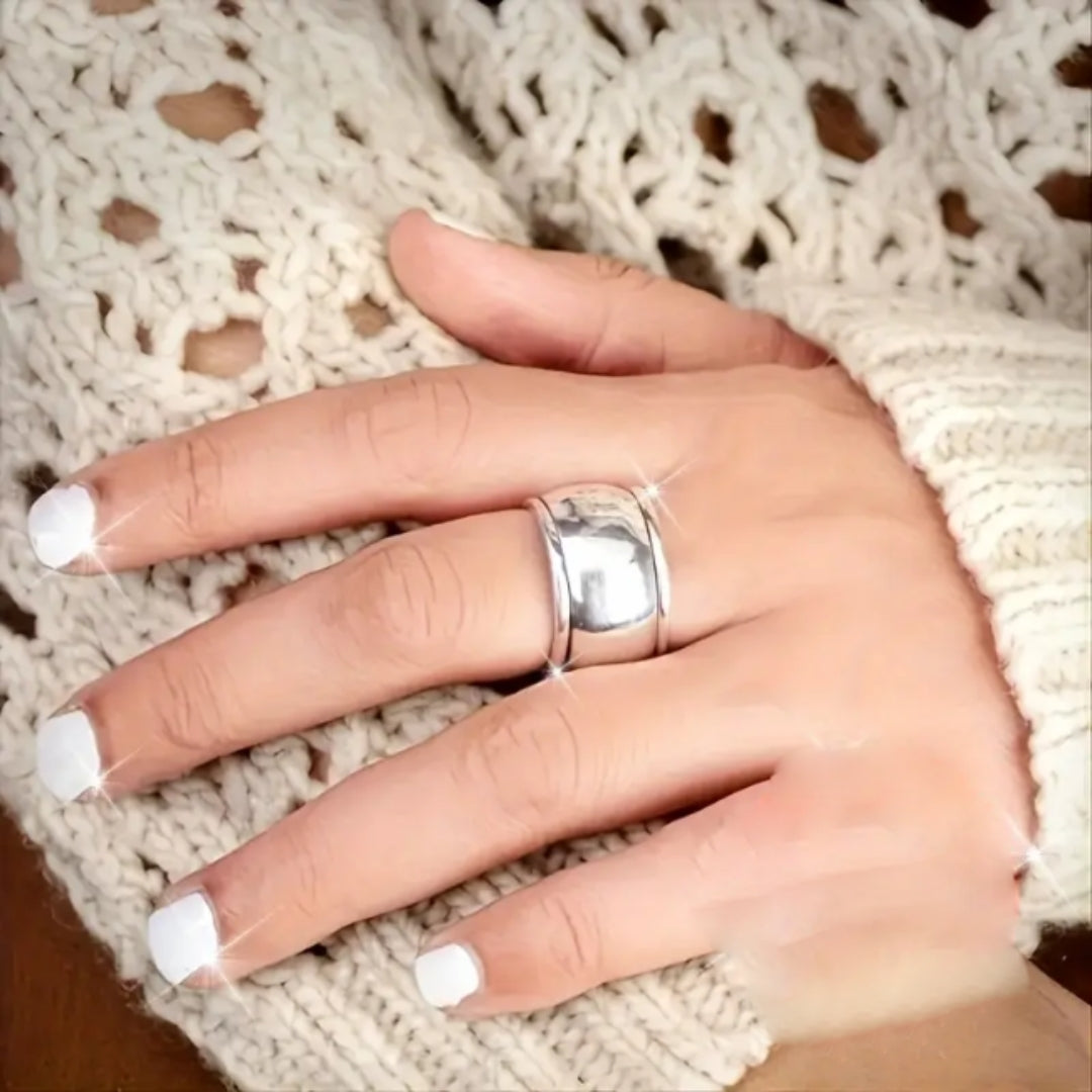 Bague Épaissie Argentée