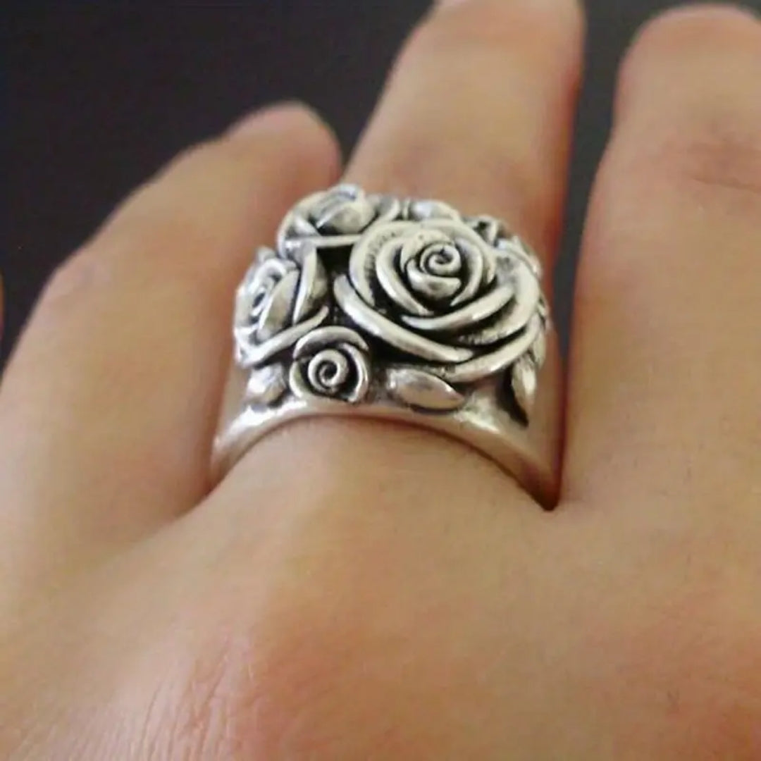 Bague Épaisse en Argent Rose