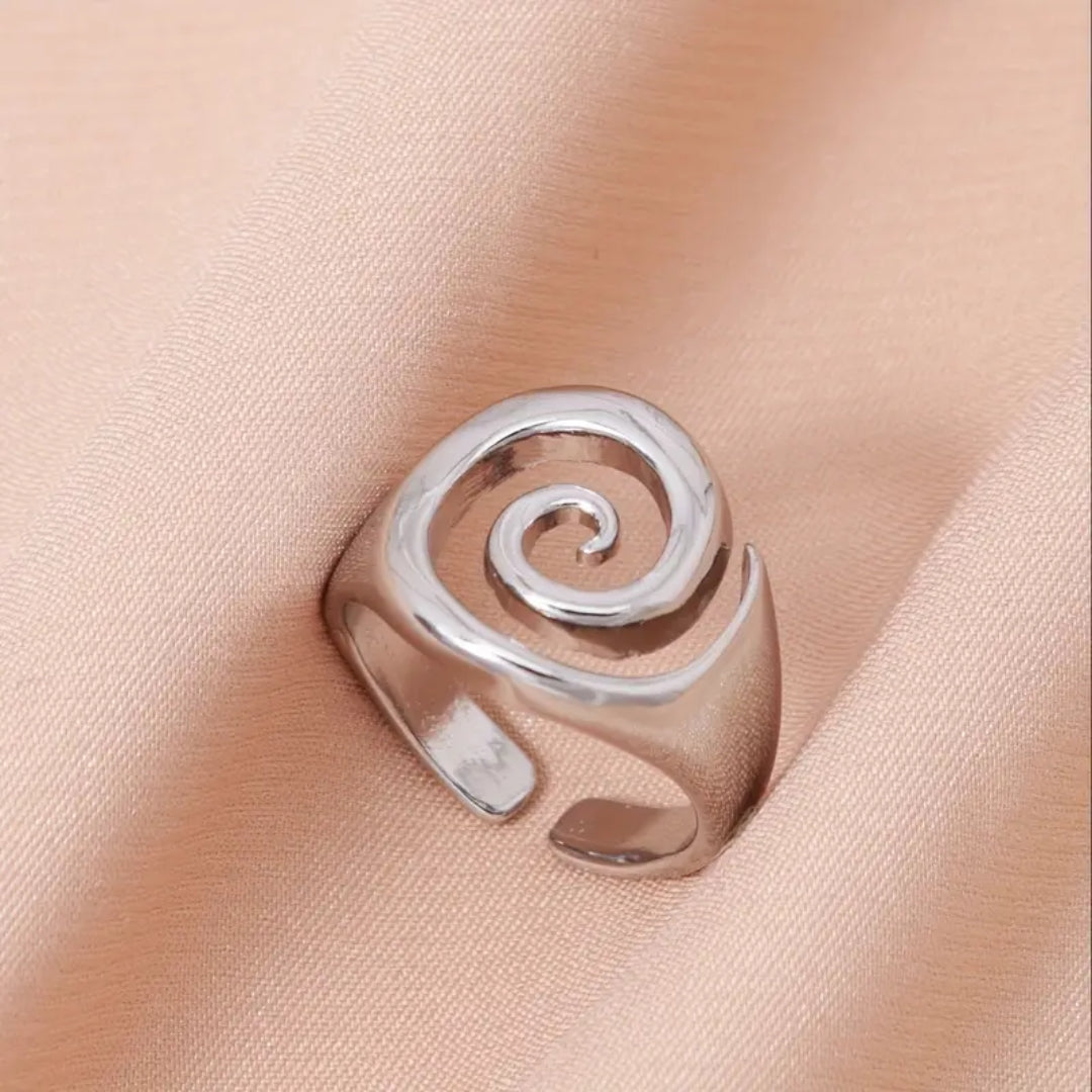 Bague en argent en spirale