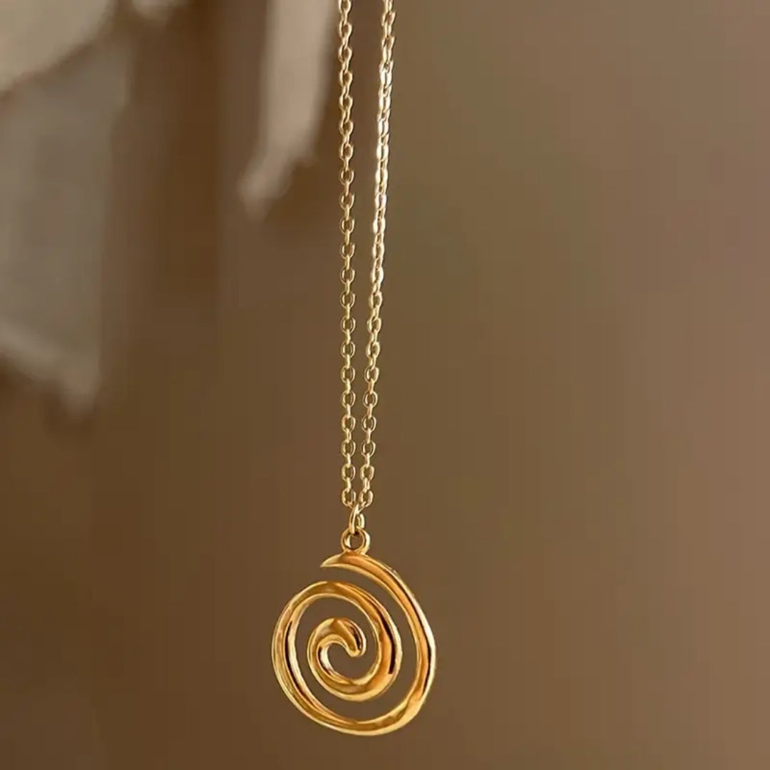 Collier en Or Labyrinthe Spirale