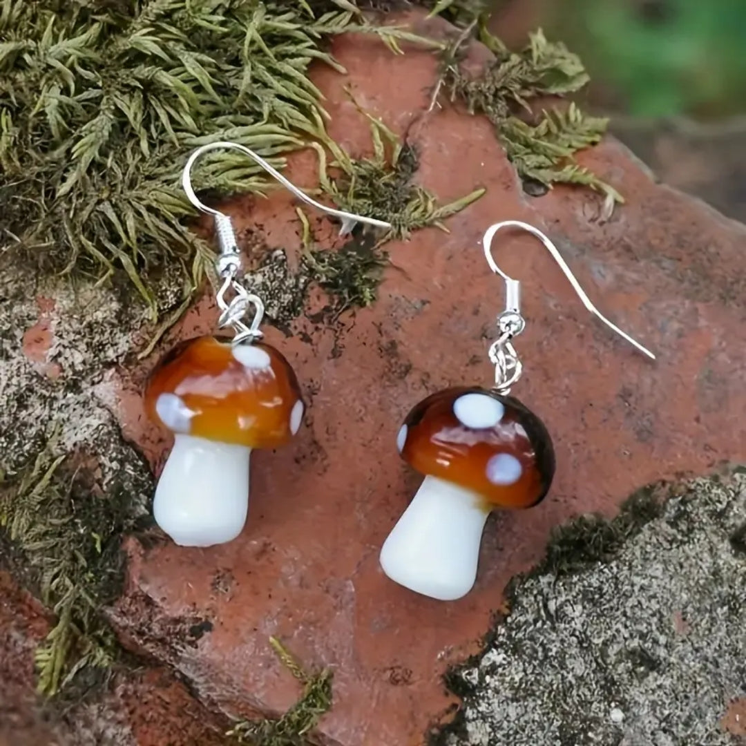 Boucles d'oreilles Champignon Nature