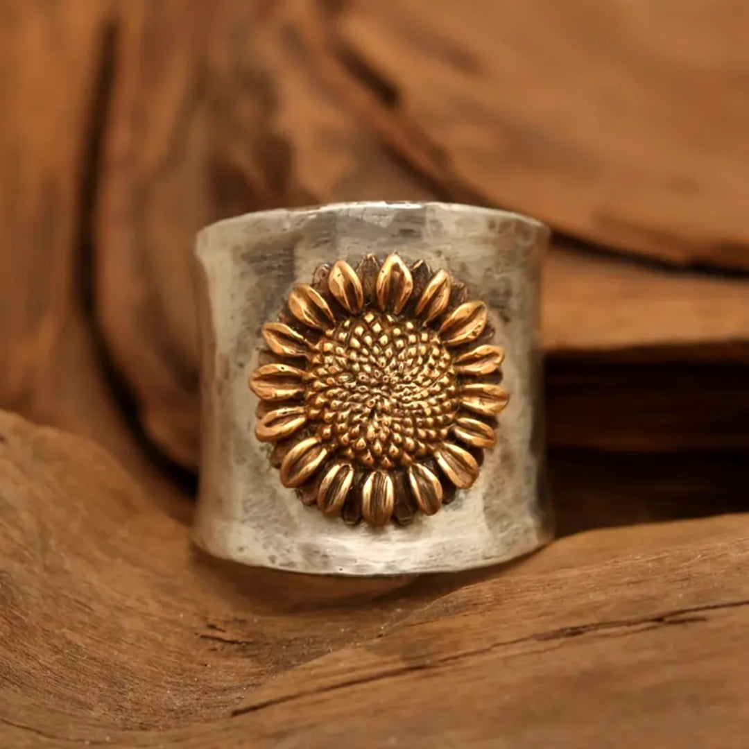 Bague Argentée Tournesol