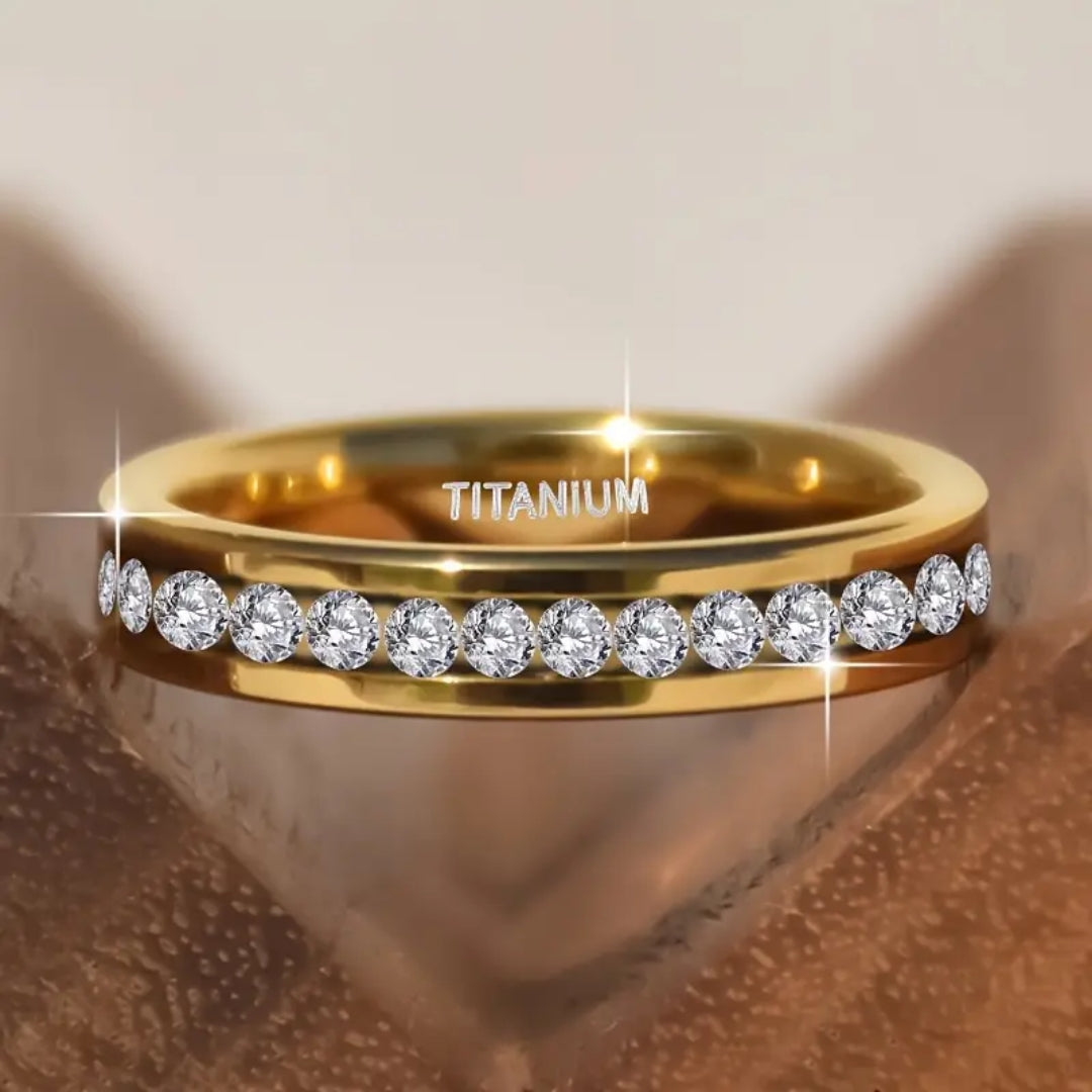 Bague en or zirconia